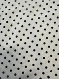 21 WALES CORDUROY 100% COTTON POLKA DOT BLACK/WHITE SOLD BY THE YARD