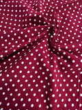 21 WAIES CORDUROY 100% COTTON RUBY/WHITE SOLD BY THE YARD