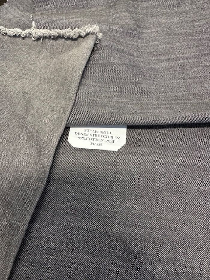 Denim Stretch Fabric - Black - Sold By The Yard
