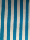 JAK JERSEY STRIPE AQUA 5 .6 OZ 97 % COTON 3% SPANDEX SOLD BY THE YARD
