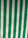 JAK JERSEY STRIPE GREEN 5 .6 OZ 97 % COTON 3% SPANDEX SOLD BY THE YARD
