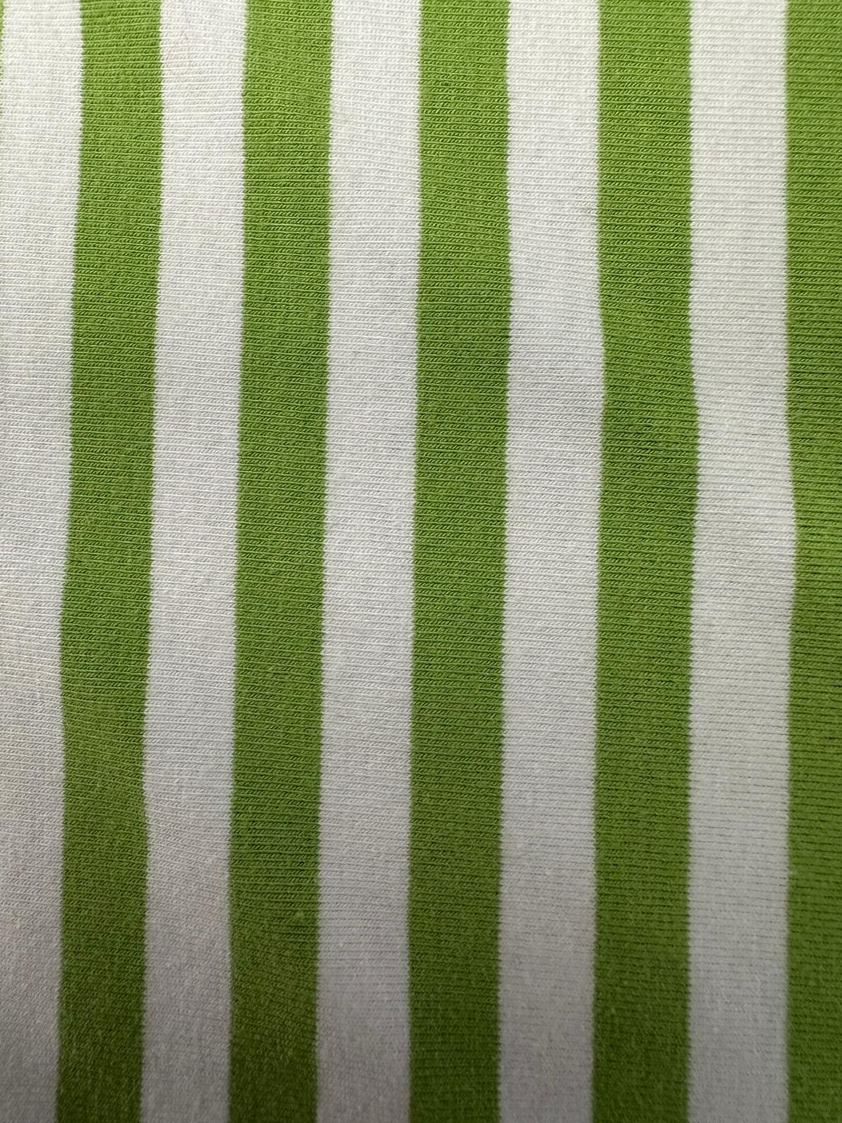 JAK JERSEY STRIPE OLIVE 5 .6 OZ 97 % COTON 3% SPANDEX SOLD BY THE YARD