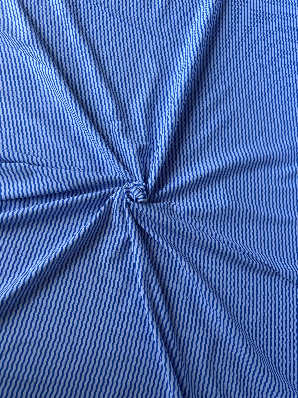 JERSEY STRIPE BLUE/WHITE SOLD BY THE YARD