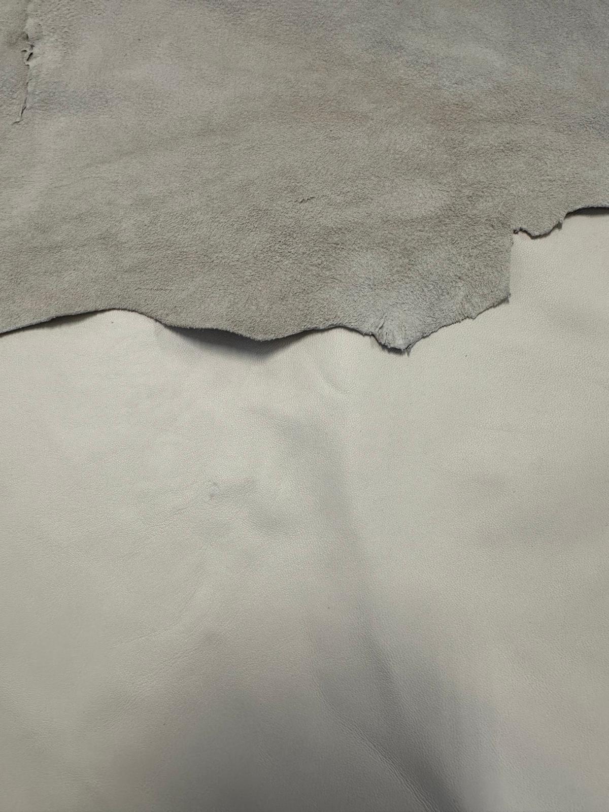 LAMP SHEEP LEATHER  KHAKI  SOLD BY THE REMNANT PIECE