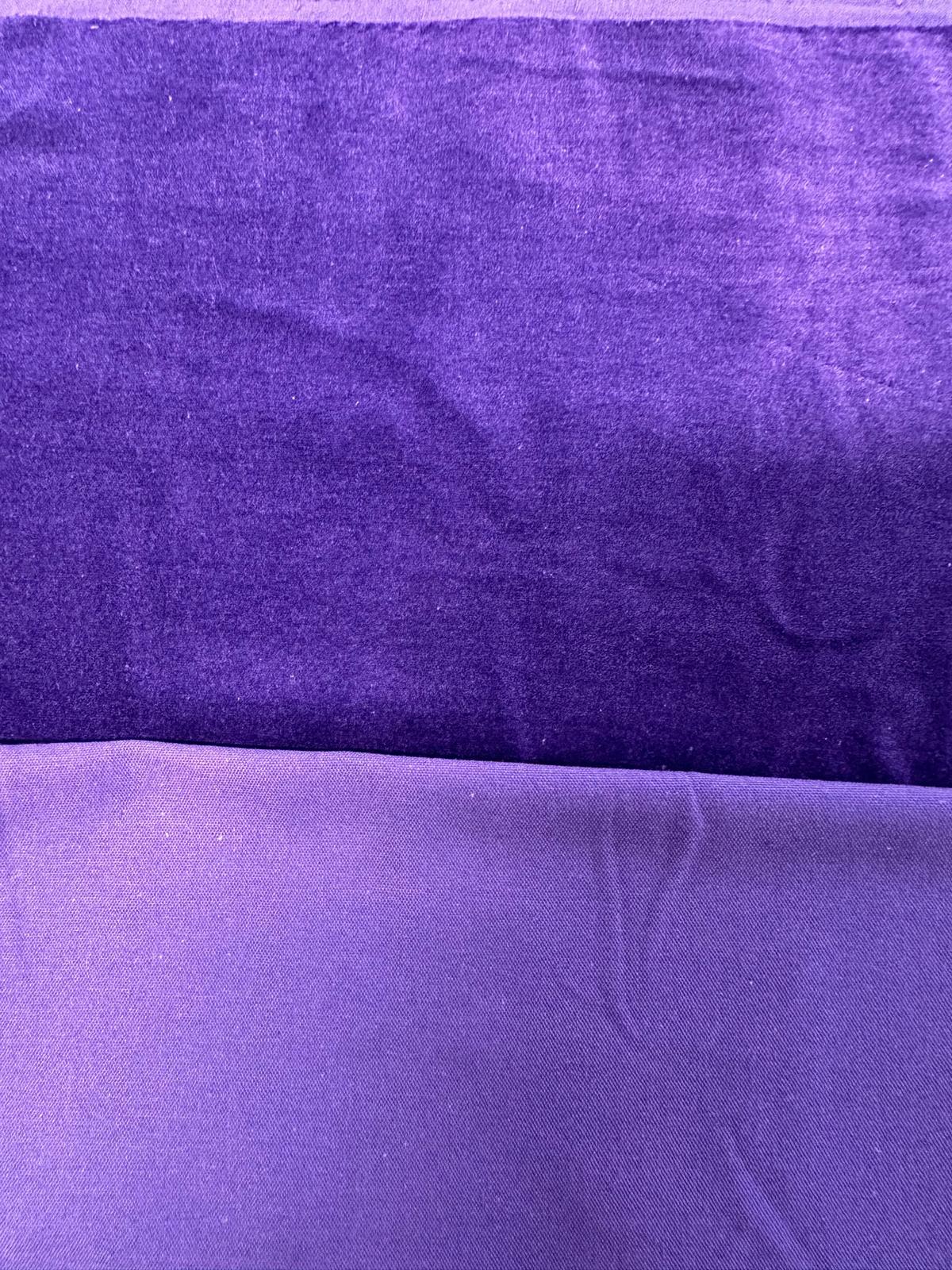 VELVETEEN FABRIC PURPLE  SOLD BY THE YARD