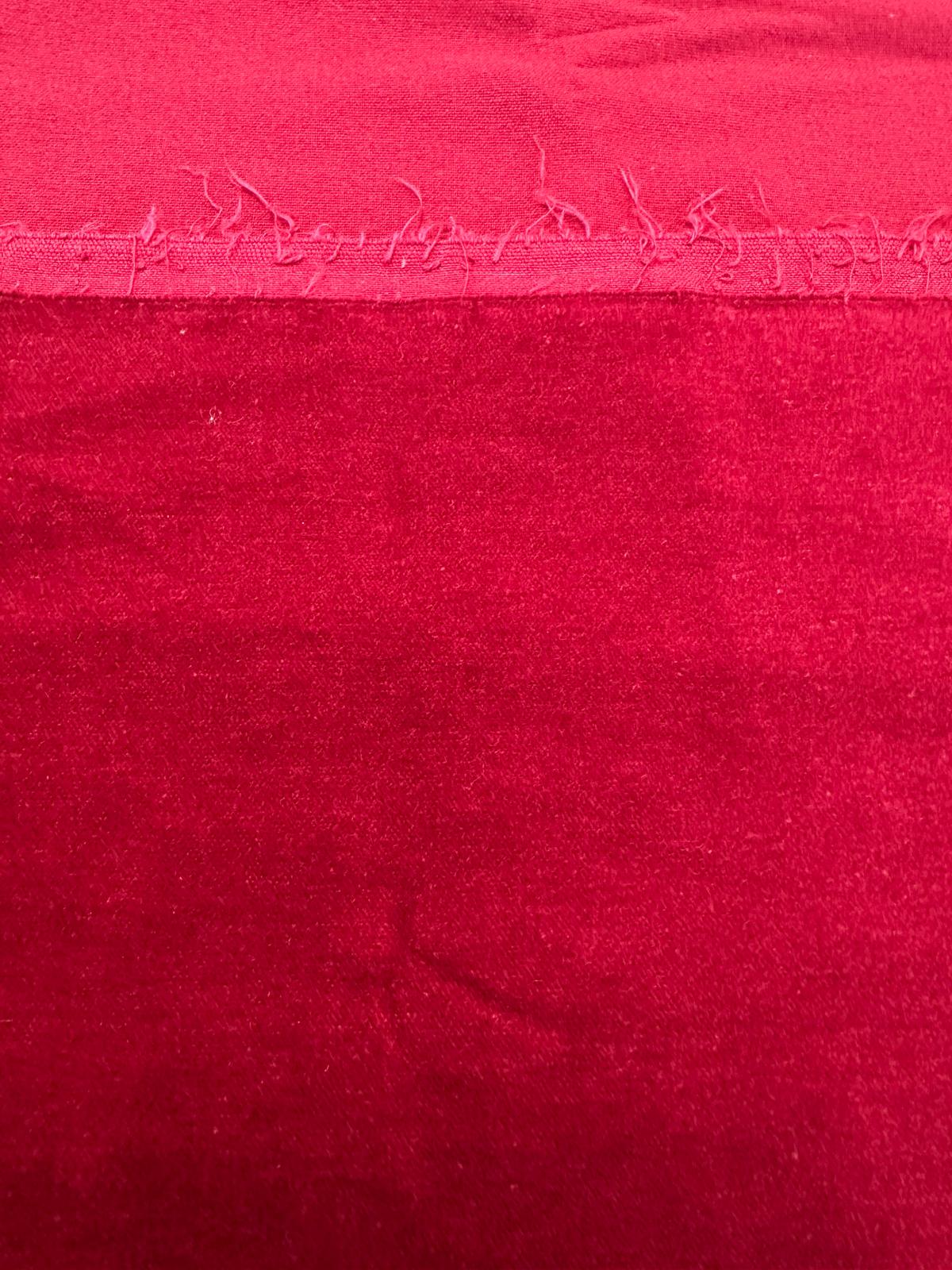 VELVETEEN FABRIC RED SOLD BY THE YARD