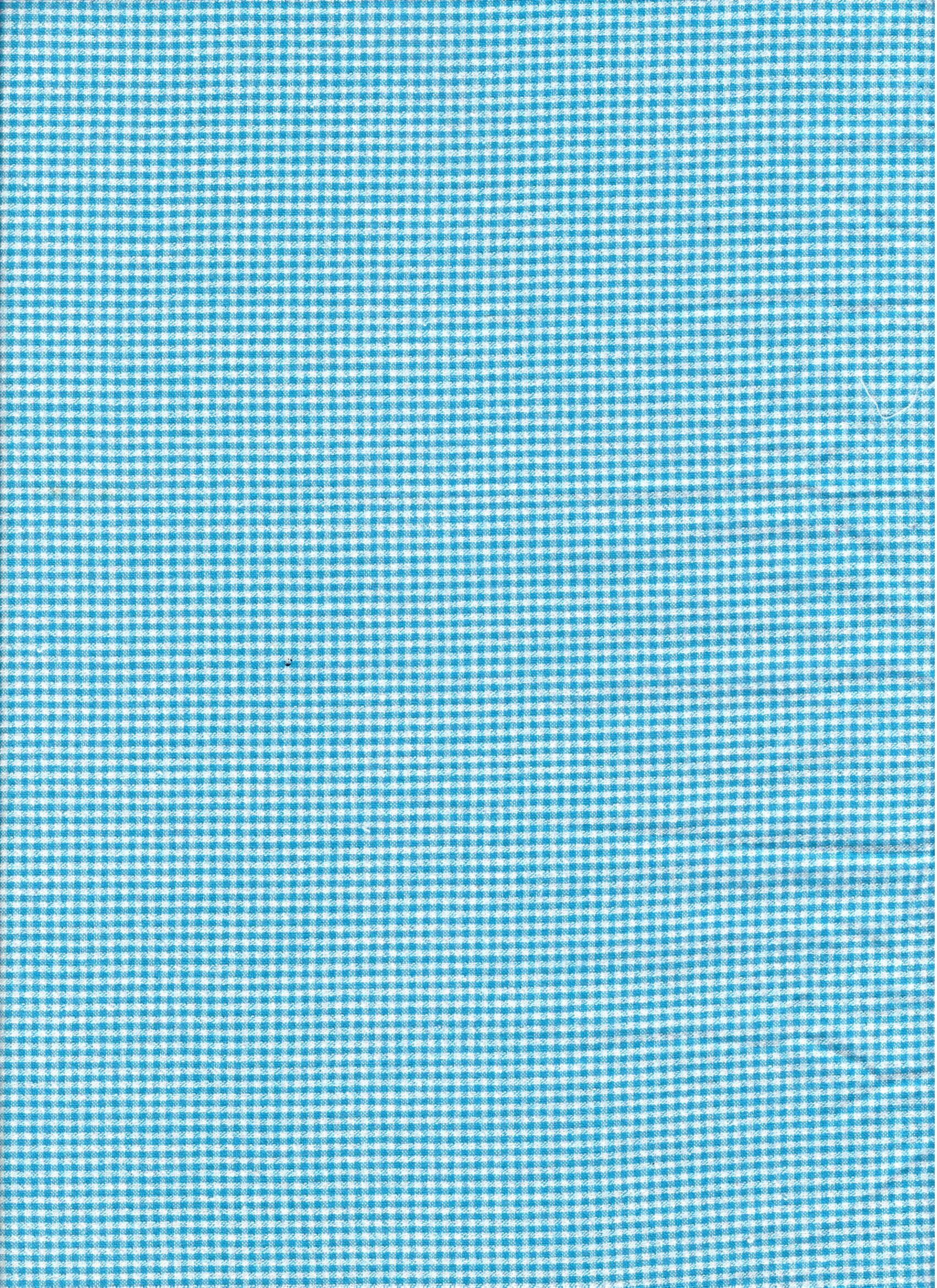 SEERSUCKER SMALL CHECKER TURQUOISE 100% COTTON SOLD BY THE YARD
